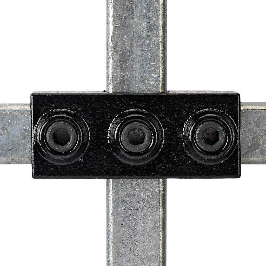 Four Way Cross 25mm Square Key Clamp With Black Electrophoretic Finish