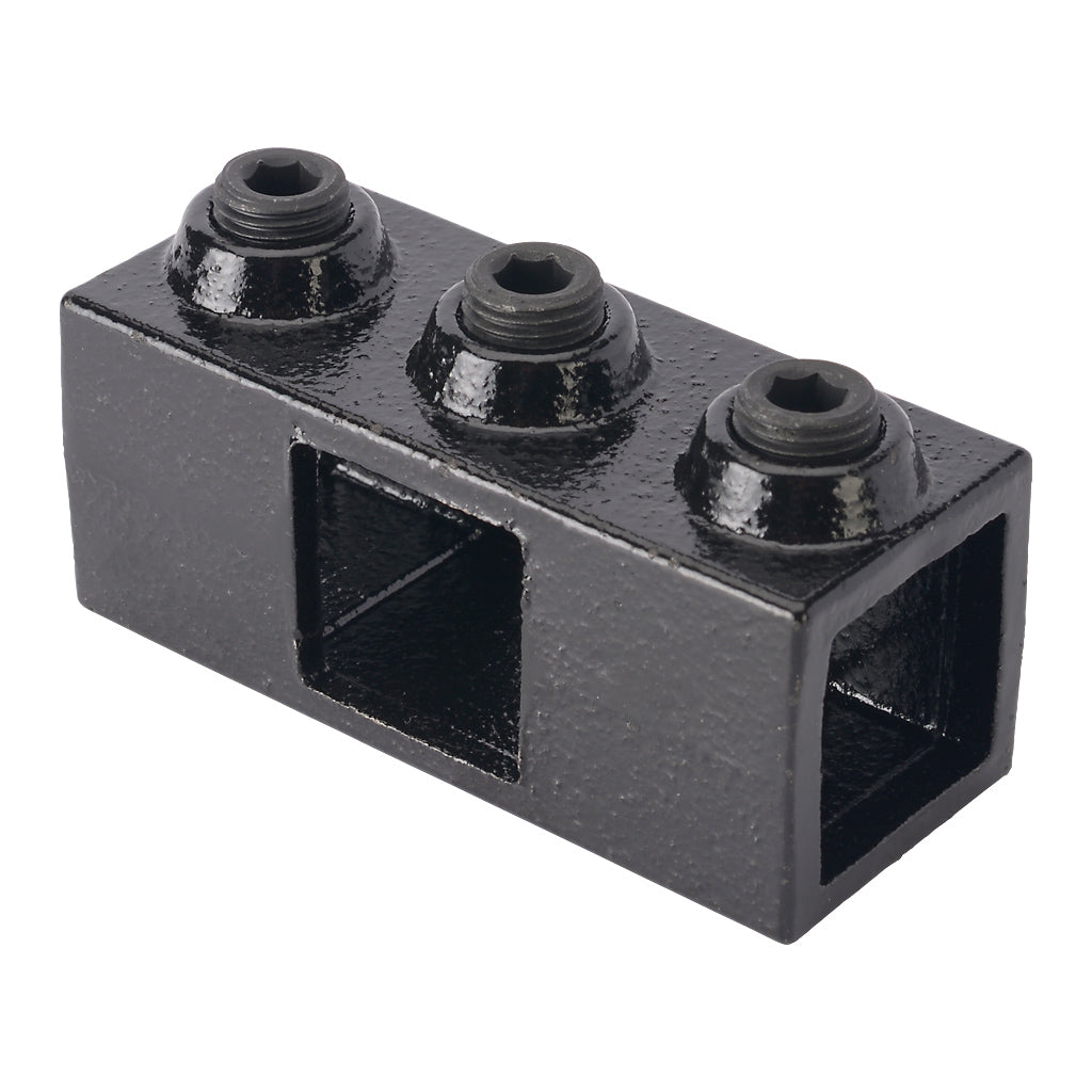 Four Way Cross 25mm Square Key Clamp With Black Electrophoretic Finish