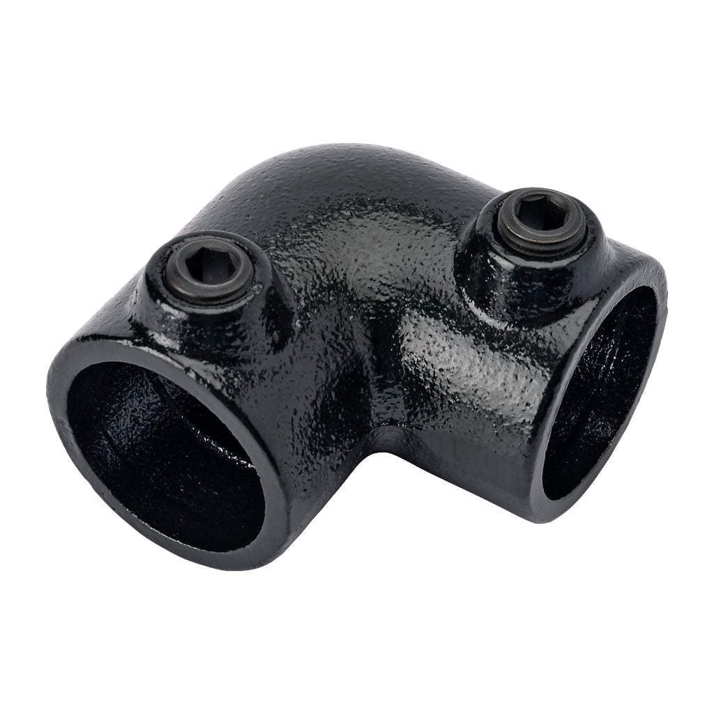 E125A 90° Elbow Key Clamp To Suit 26.9mm Tube With Black Electrophoretic Finish