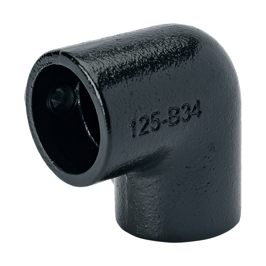 E125A 90° Elbow Key Clamp To Suit 26.9mm Tube With Black Electrophoretic Finish