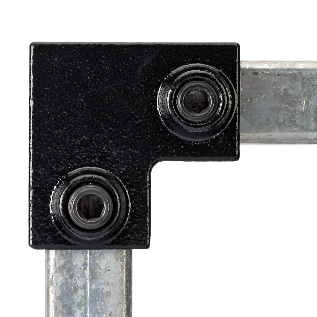 90° Elbow 25mm Square Key Clamp With Black Electrophoretic Finish