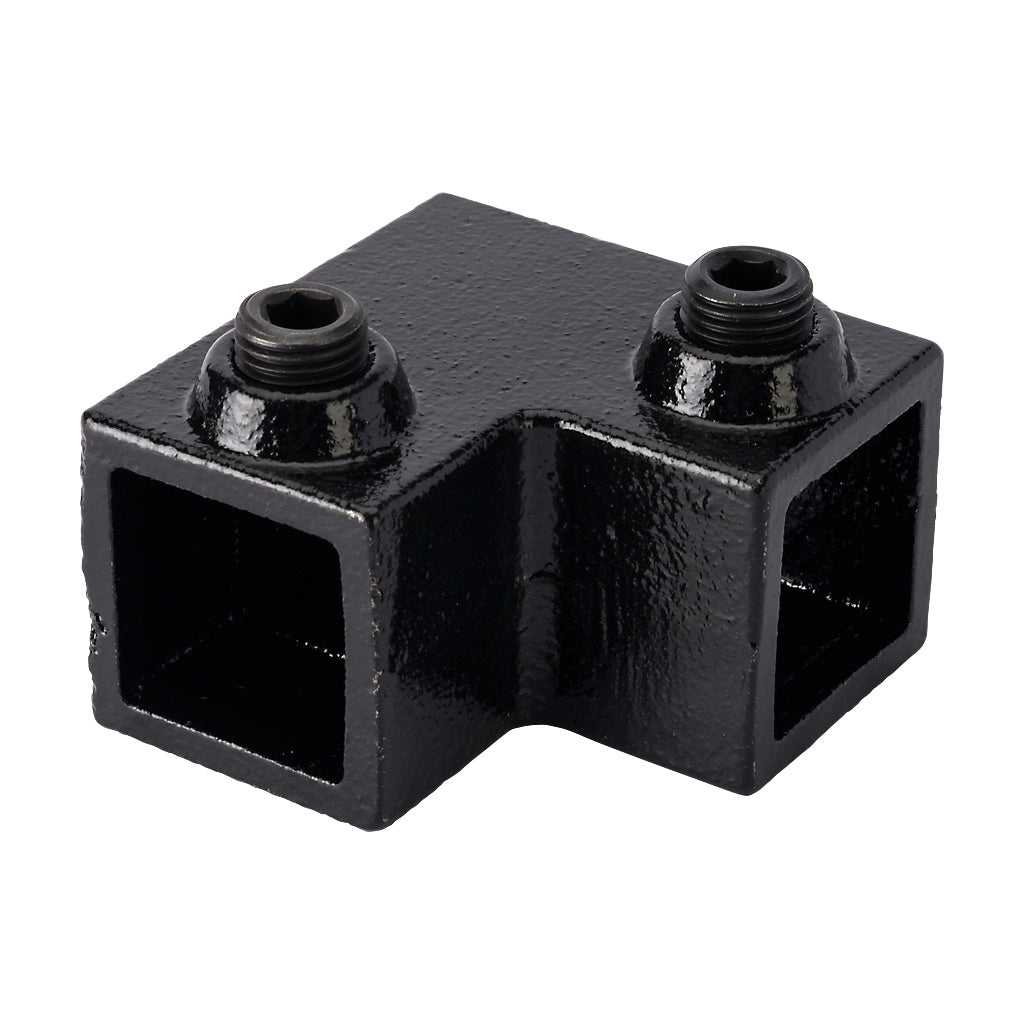90° Elbow 25mm Square Key Clamp With Black Electrophoretic Finish