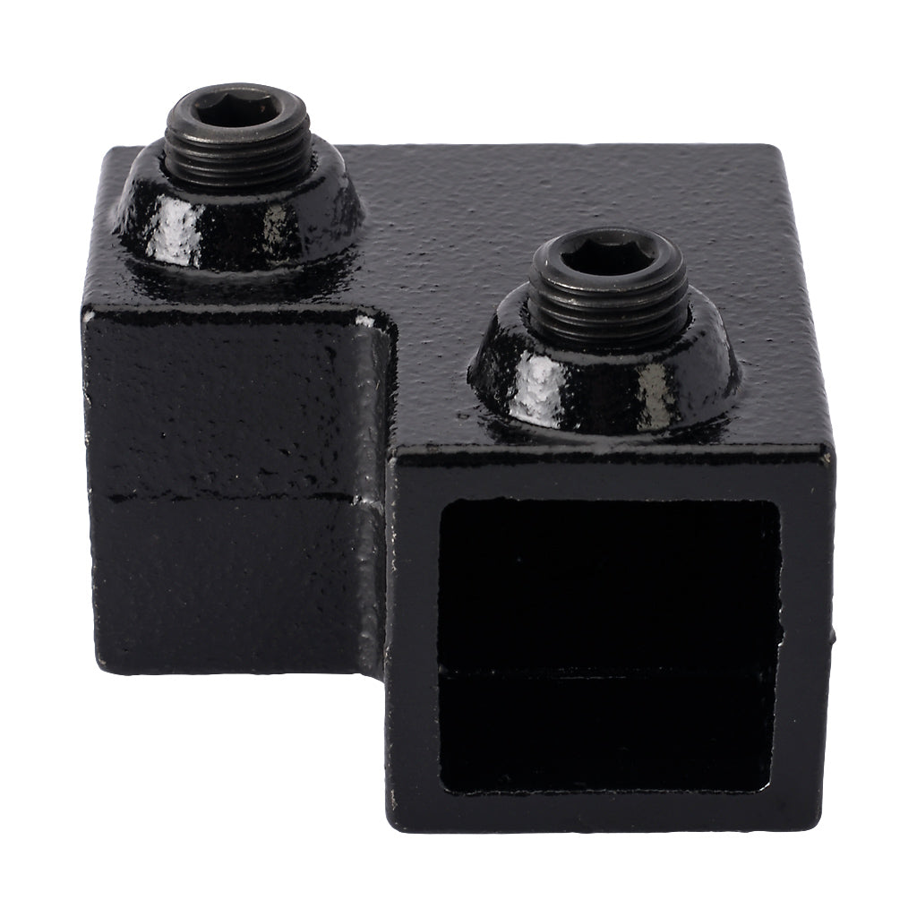 90° Elbow 25mm Square Key Clamp With Black Electrophoretic Finish