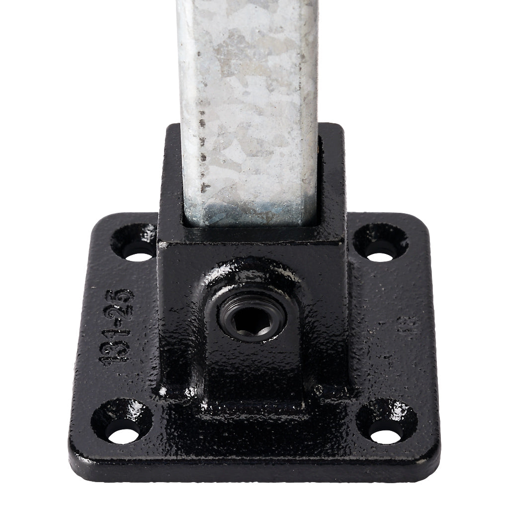Square Footplate 25mm Square Key Clamp With Black Electrophoretic Finish
