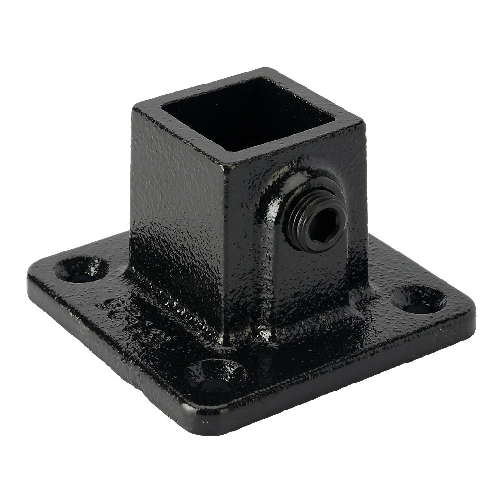 Square Footplate 25mm Square Key Clamp With Black Electrophoretic Finish