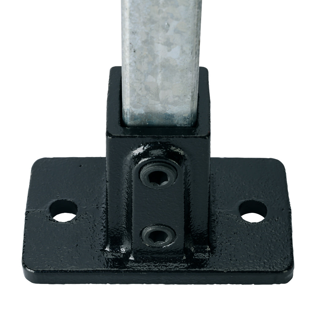 Base Plate 25mm Square Key Clamp Black Electrophoretic Finish