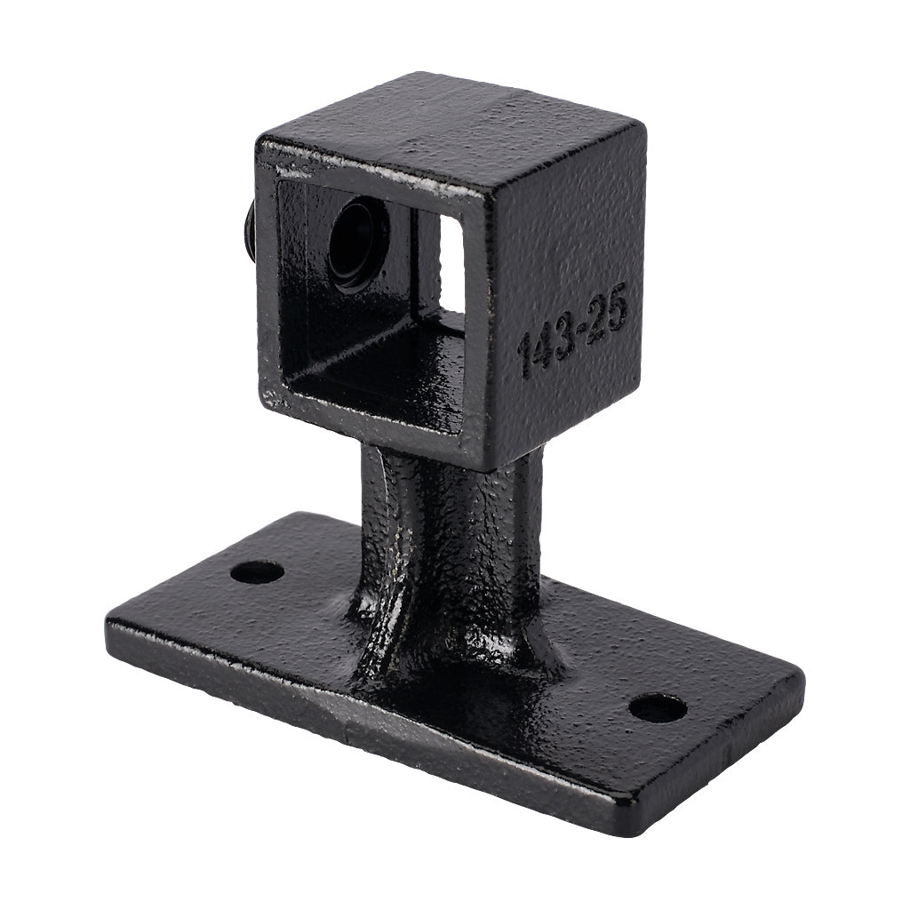 Handrail Bracket 25mm Square Key Clamp Black Electrophoretic Finish