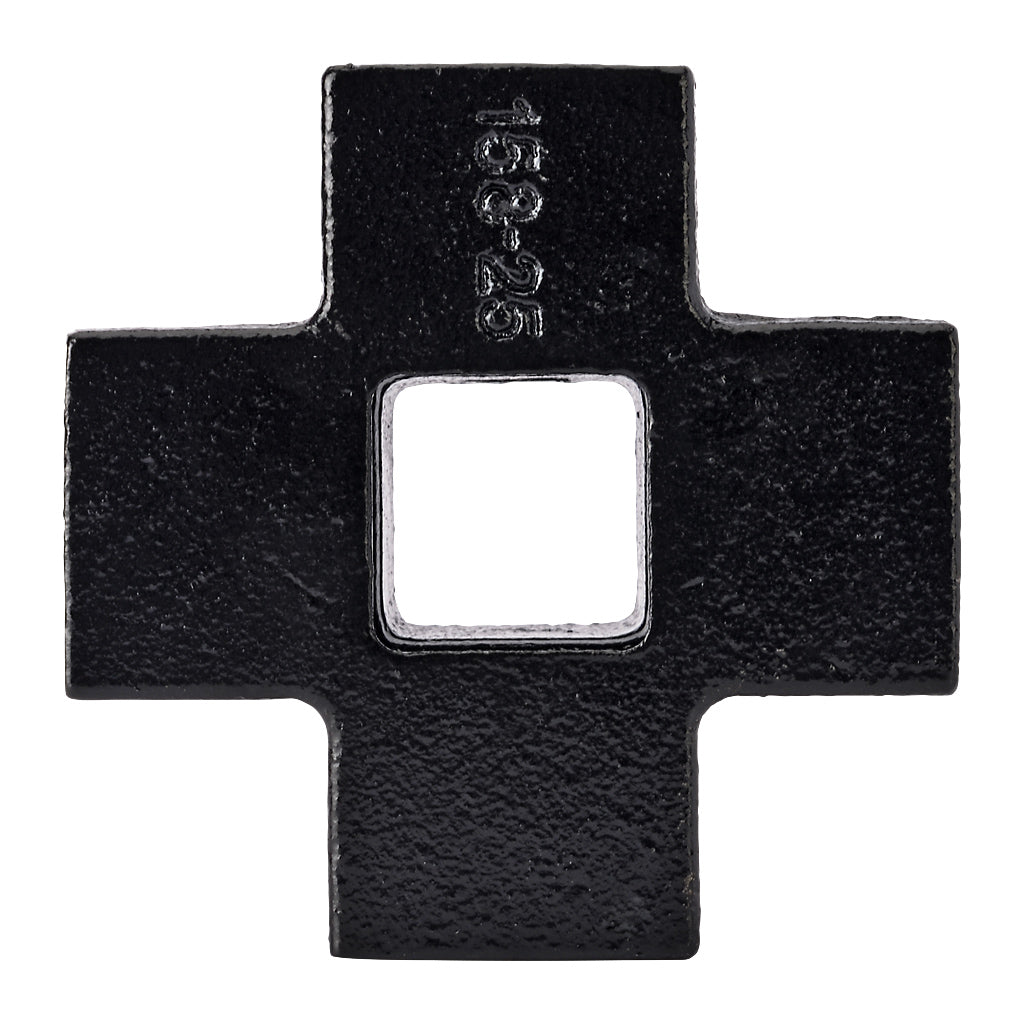 Centre Cross 25mm Square Key Clamp Black Electrophoretic Finish