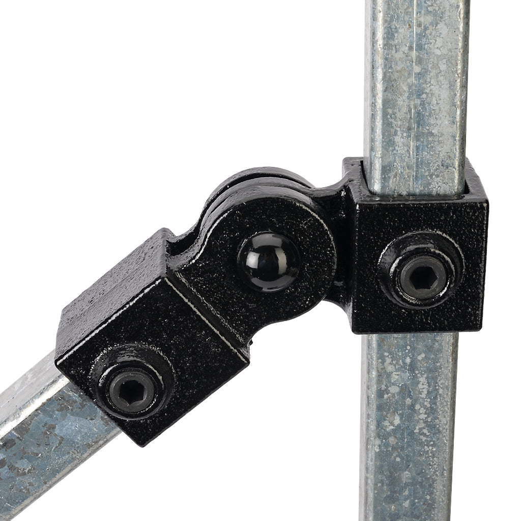 Single Swivel 25mm Square Key Clamp Black Electrophoretic Finish