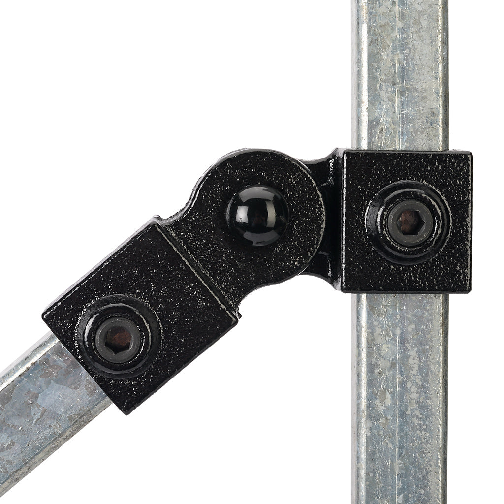 Single Swivel 25mm Square Key Clamp Black Electrophoretic Finish