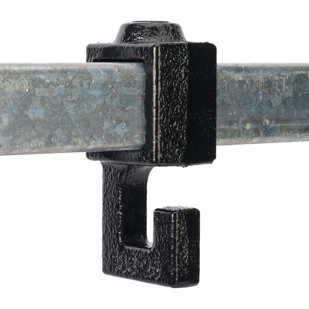 Straight Hook 25mm Square Key Clamp Black Electrophoretic Finish