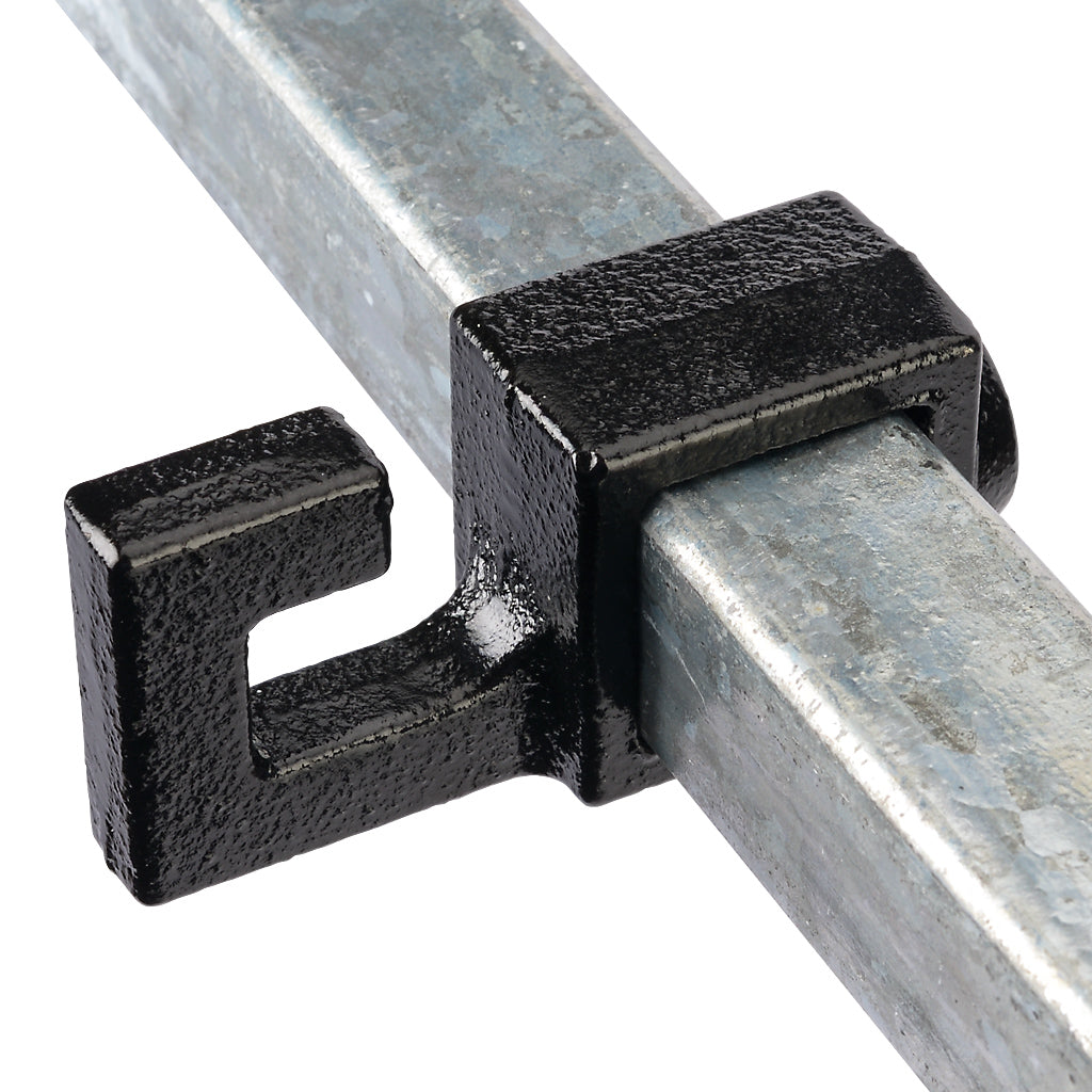 Straight Hook 25mm Square Key Clamp Black Electrophoretic Finish