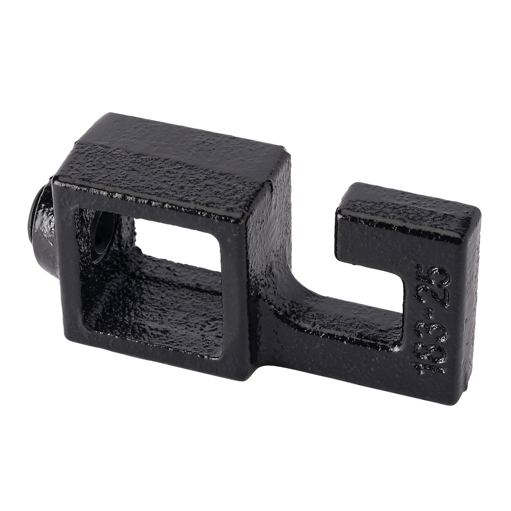Straight Hook 25mm Square Key Clamp Black Electrophoretic Finish