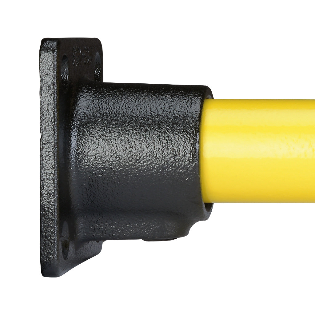 ES131A Square Base Wall Flange Key Clamp To Suit 26.9mm Tube With Black Electrophoretic Finish