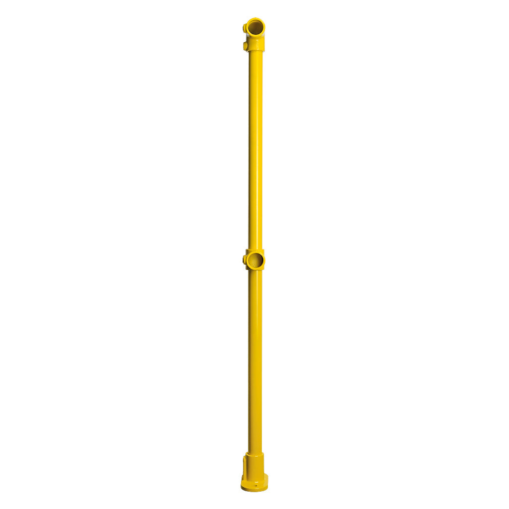 Yellow Powder Coated Key Clamp End Post Kit For 33.7mm Tube
