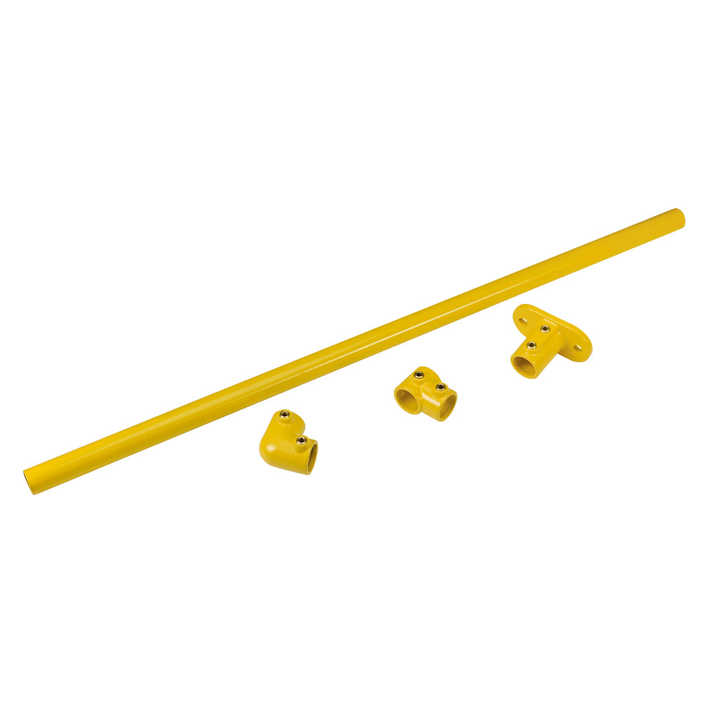 Yellow Powder Coated Key Clamp End Post Kit For 33.7mm Tube