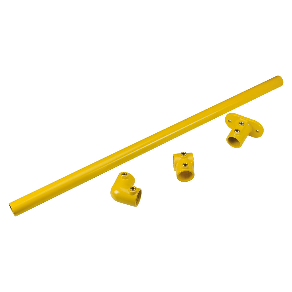 Yellow Powder Coated Key Clamp End Post Kit For 48.3mm Tube