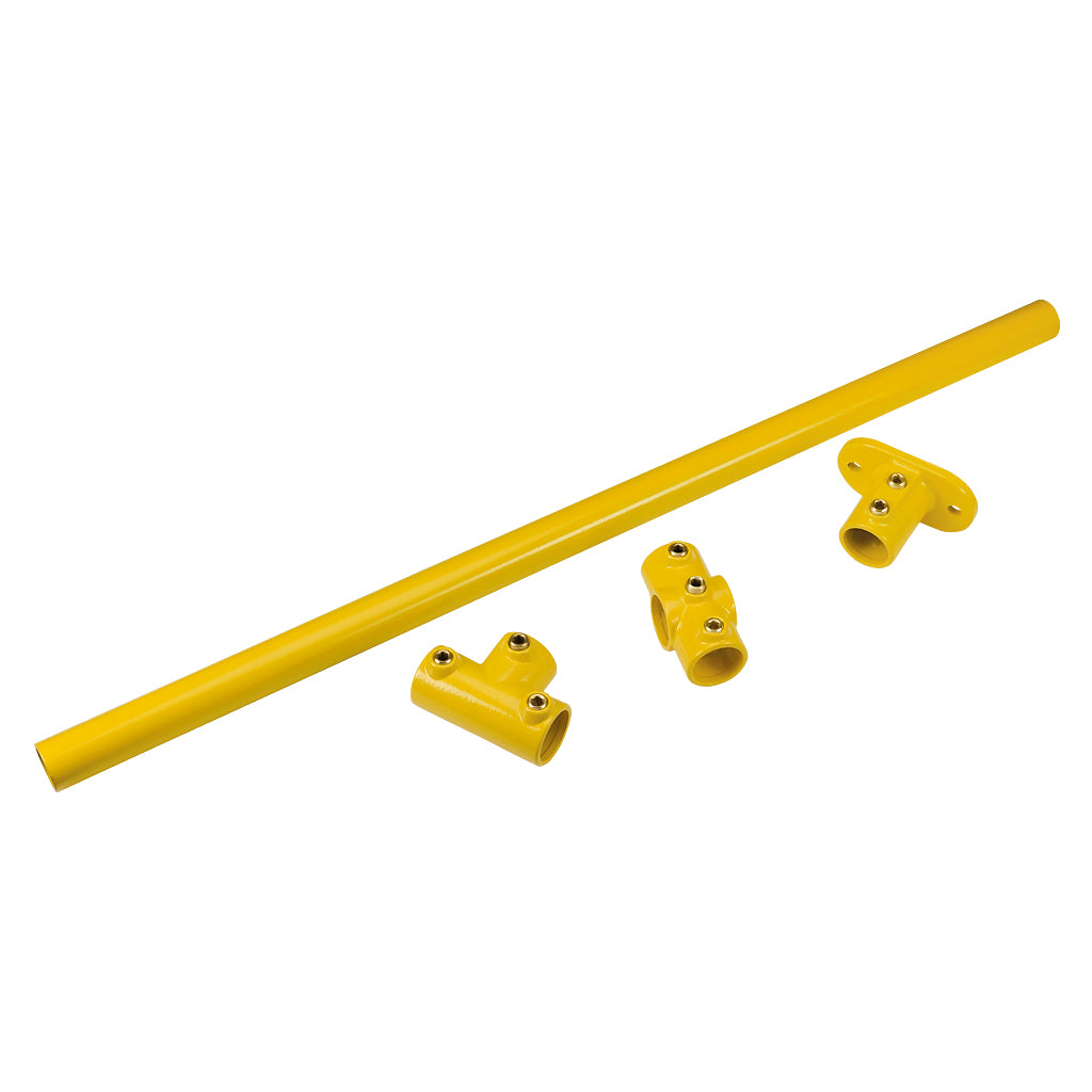Yellow Powder Coated Key Clamp Mid Post Kit For 48.3mm Tube