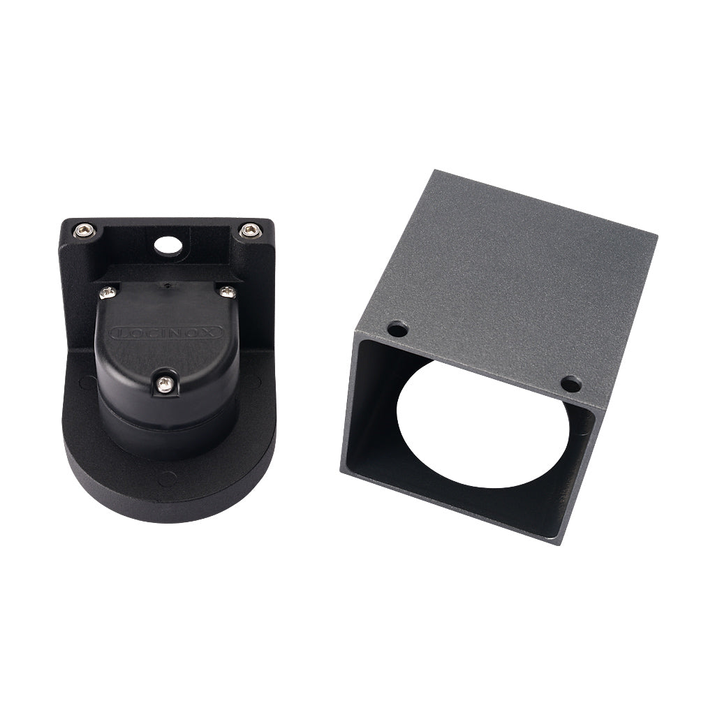 Locinox CUBE75-DC Architectural Conical Wall Lighting 12-24V DC Anthracite Grey