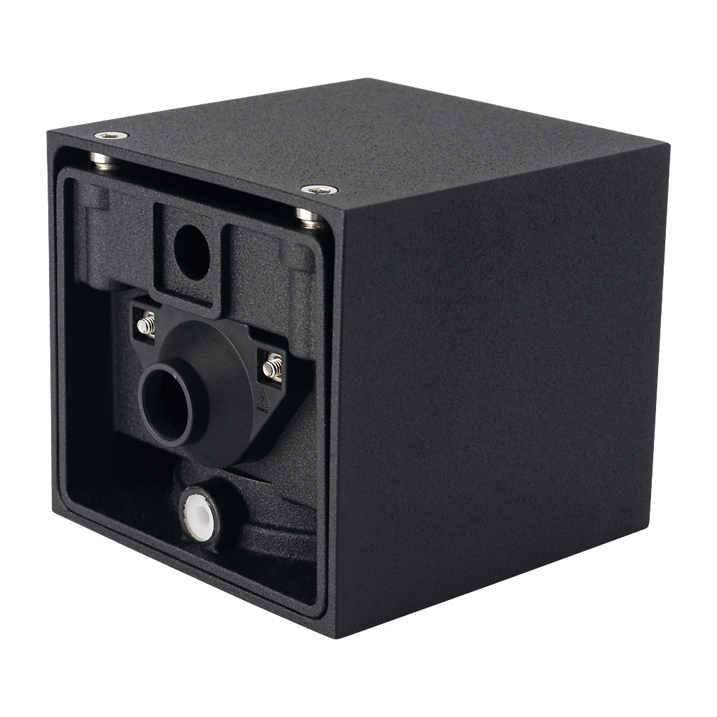 Locinox CUBE75-DC Architectural Conical Wall Lighting 12-24V DC Black