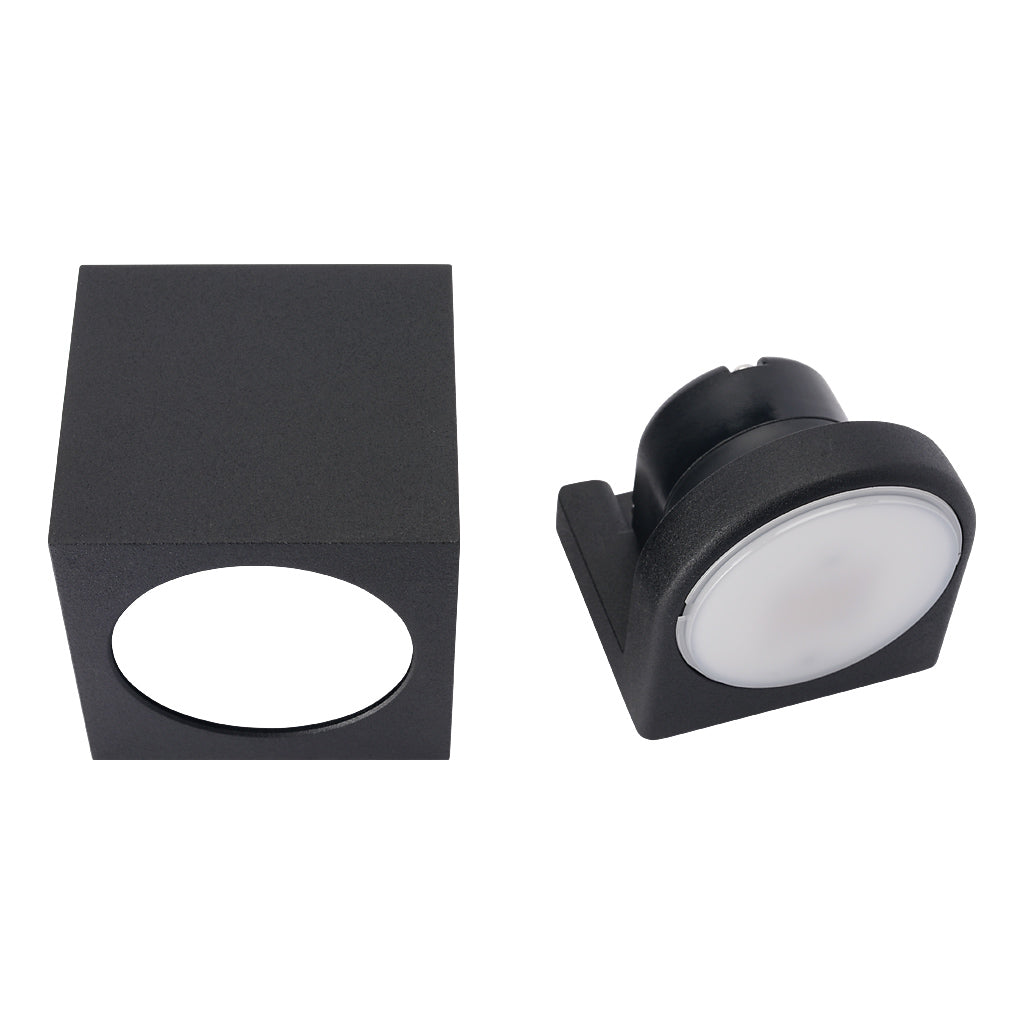 Locinox CUBE75-DC Architectural Conical Wall Lighting 12-24V DC Black