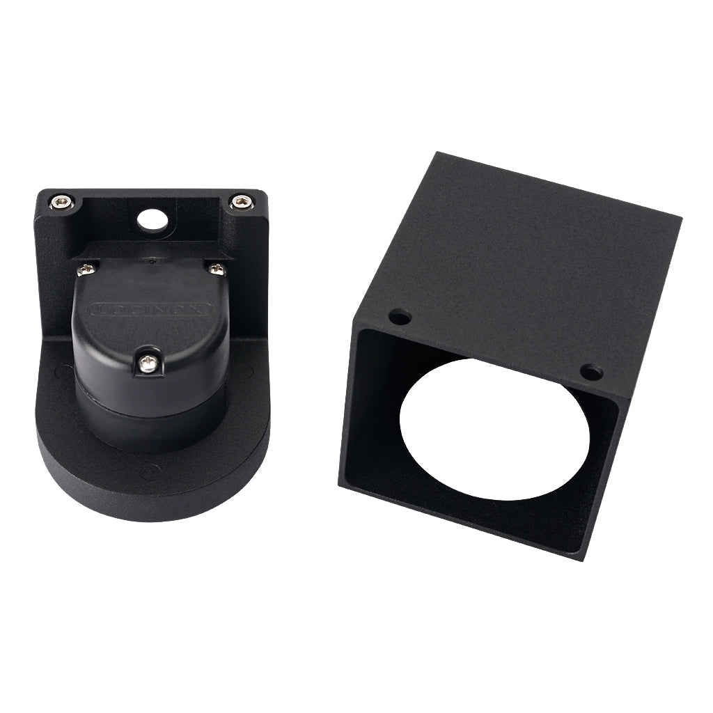 Locinox CUBE75-DC Architectural Conical Wall Lighting 12-24V DC Black