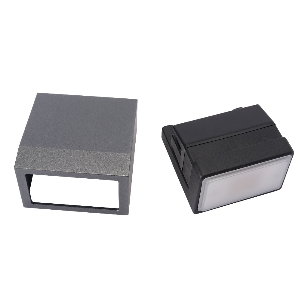 Locinox HEPTA75-DC Architectural Conical Wall Lighting 12-24V DC Anthracite Grey