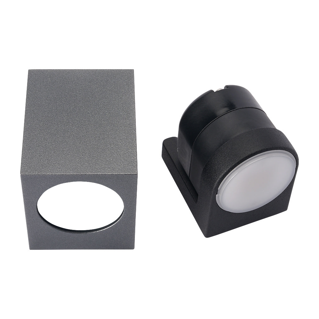 Locinox CUBE55-DC Architectural Conical Wall Lighting 12-24V DC Anthracite Grey