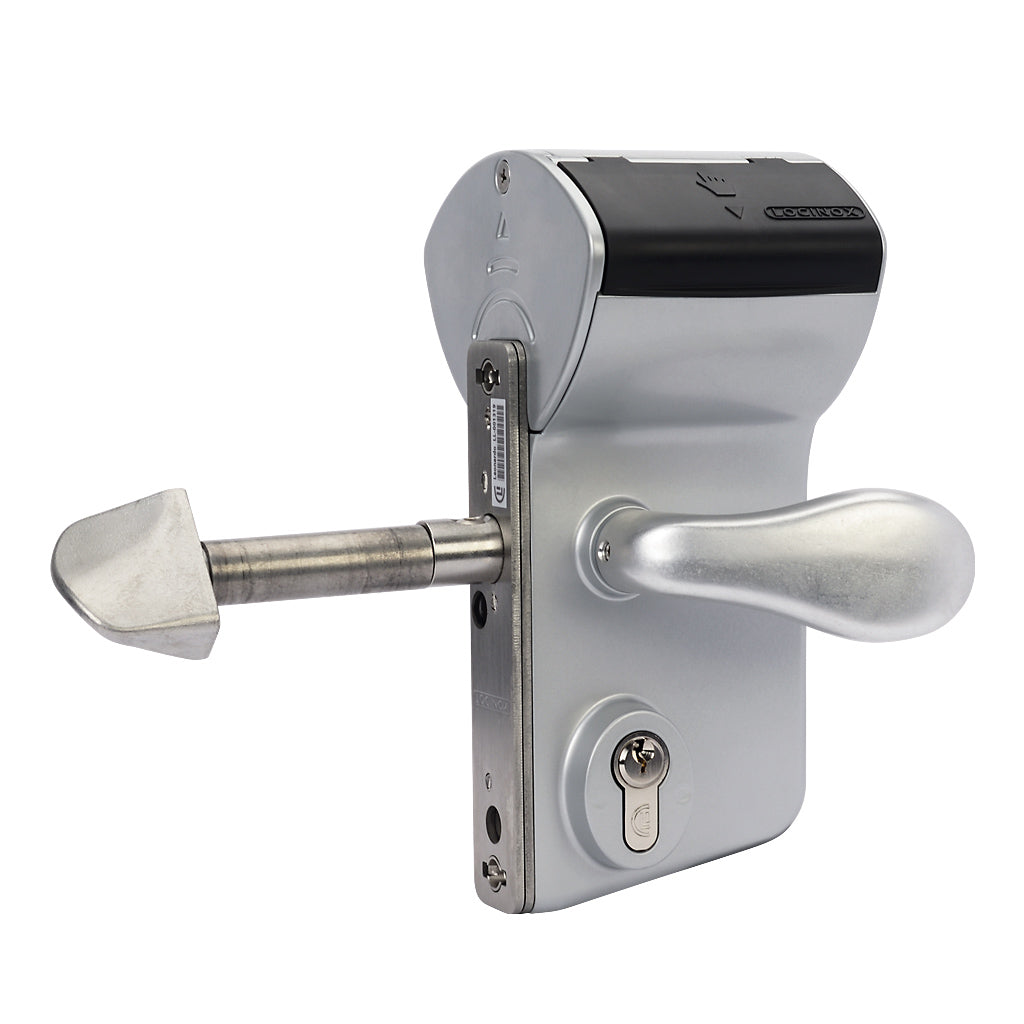 Locinox Leonardo Mechanical Sliding Gate Lock To Suit 60mm Box Section Silver