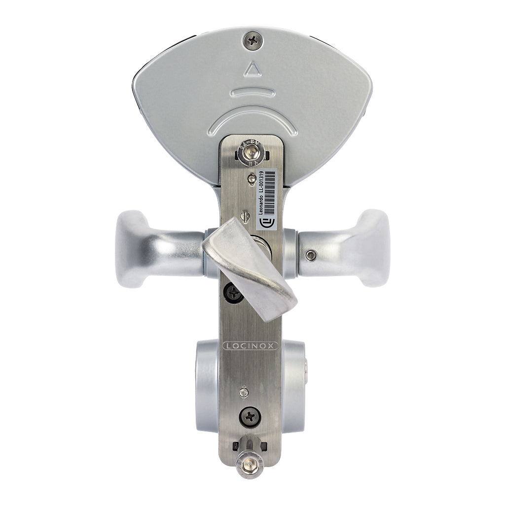 Locinox Leonardo Mechanical Sliding Gate Lock To Suit 60mm Box Section Silver