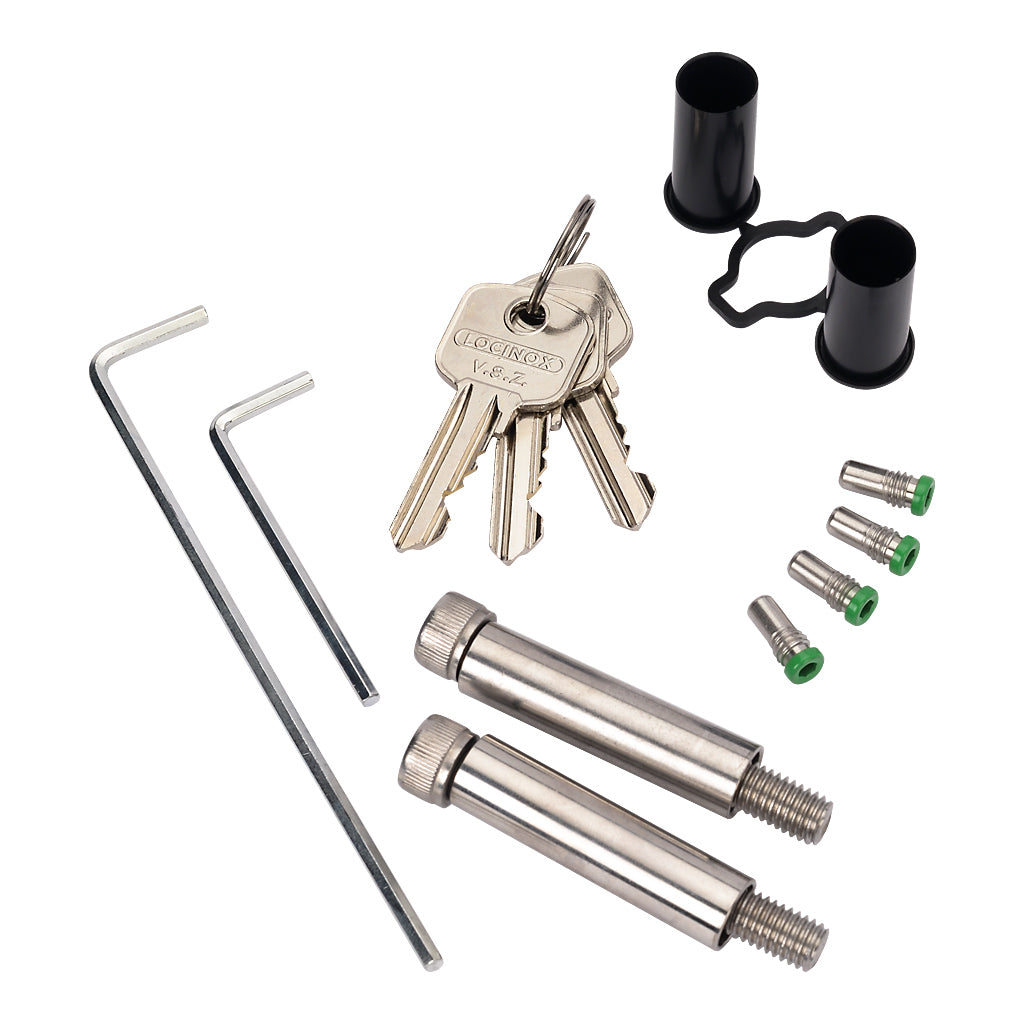 Locinox Leonardo Mechanical Sliding Gate Lock To Suit 60mm Box Section Silver