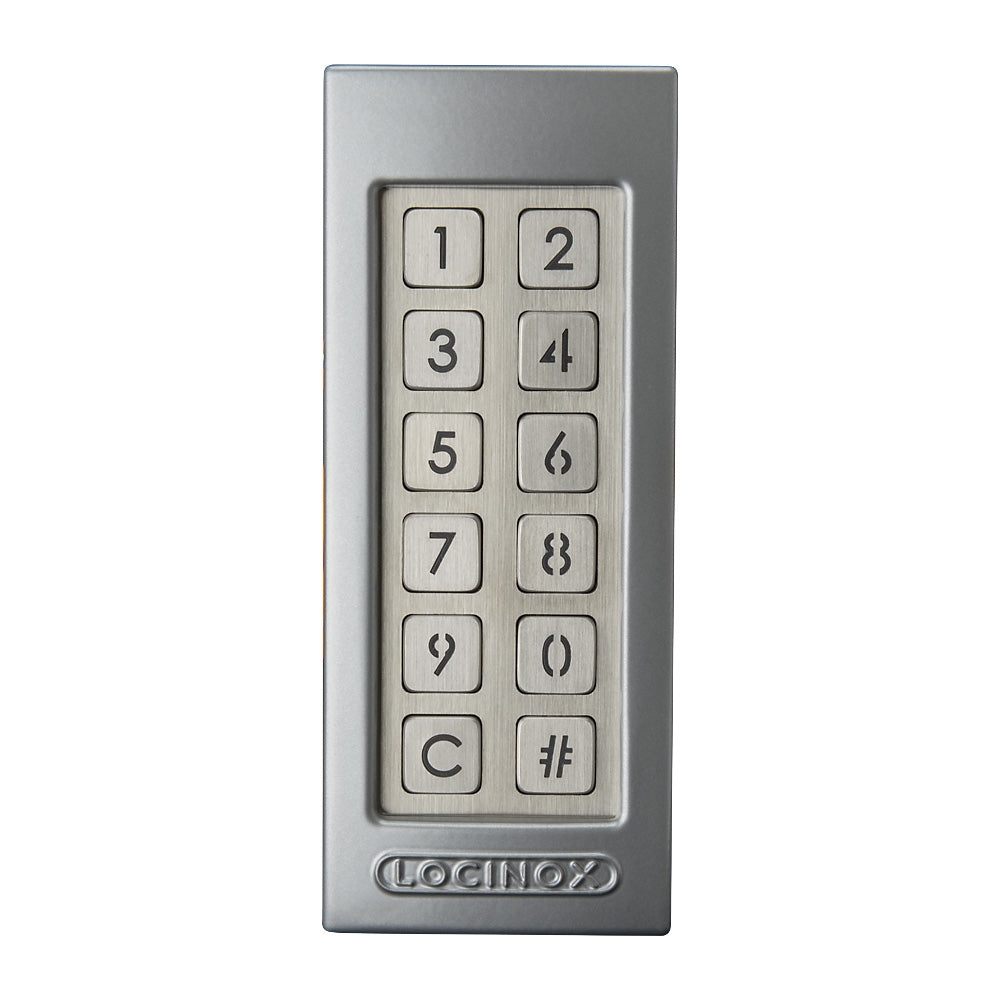 Locinox SLIMSTONE-X Weather Resistant Key Pad With External Relays Silver