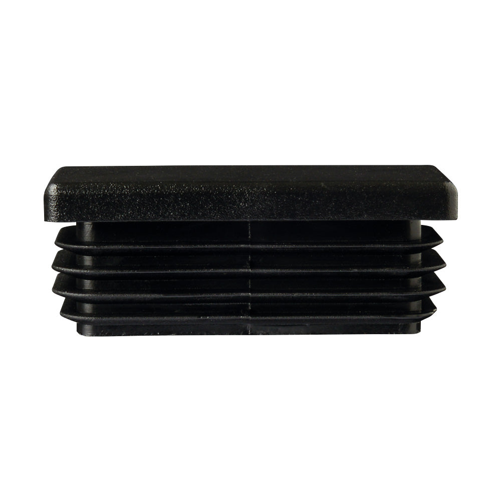 50 x 30mm Black Plastic Rectangular End Cap