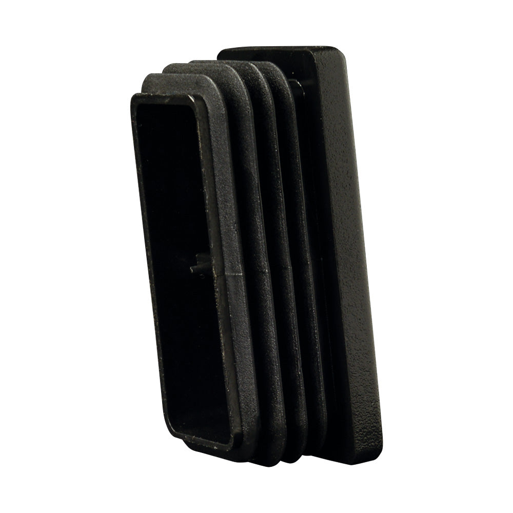 50 x 30mm Black Plastic Rectangular End Cap