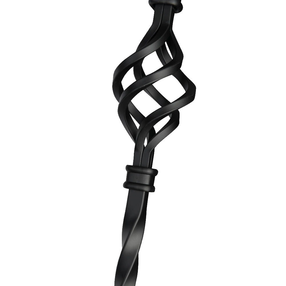 PK88 Stair Spindle Double Basket Black