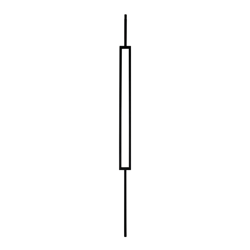 PL128 Stair Spindle Narrow Rectangle Panel Black