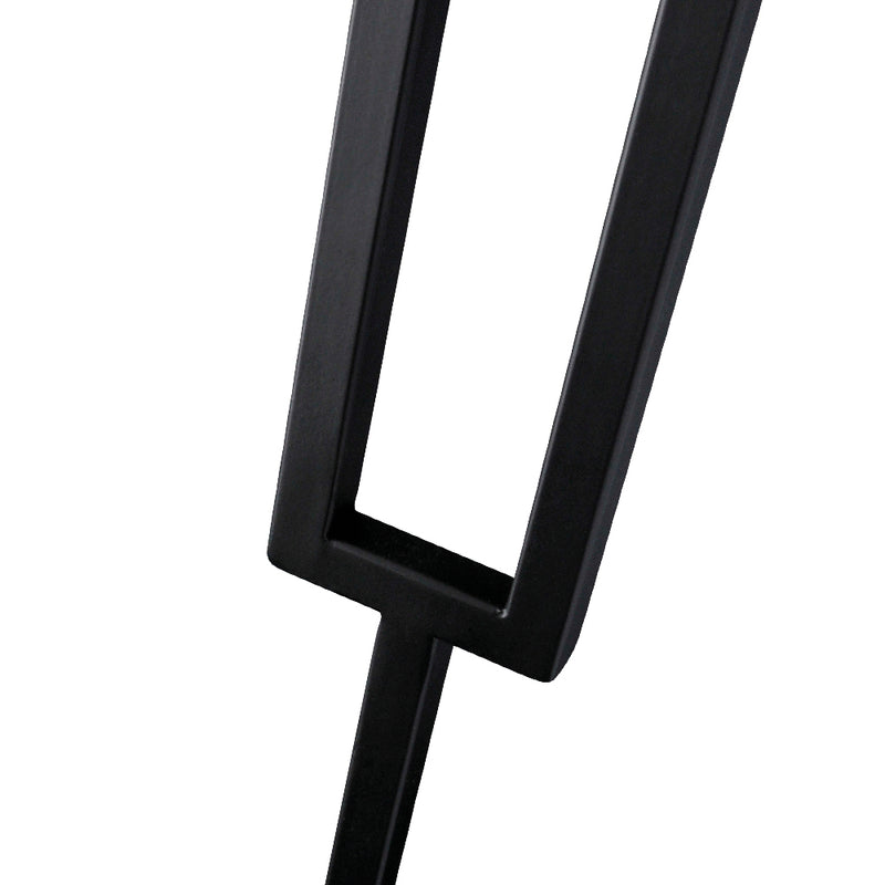 PL128 Stair Spindle Narrow Rectangle Panel Black