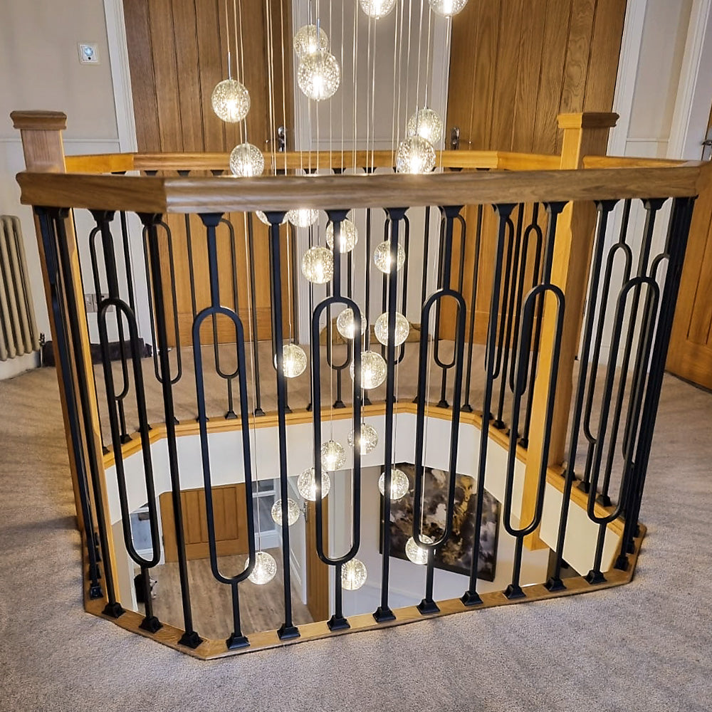 PL133 Stair Spindle Oval Panel Black