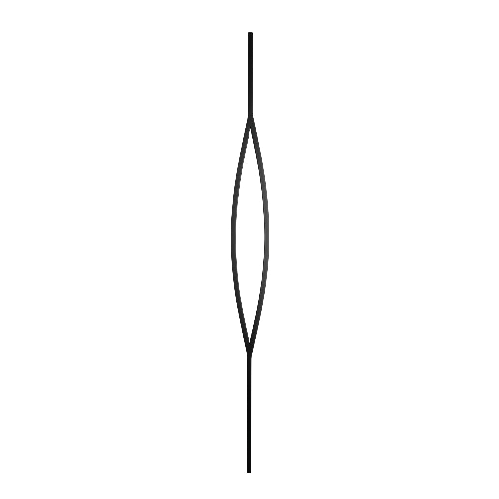 PL134 Stair Spindle Marquise Diamond Panel Black
