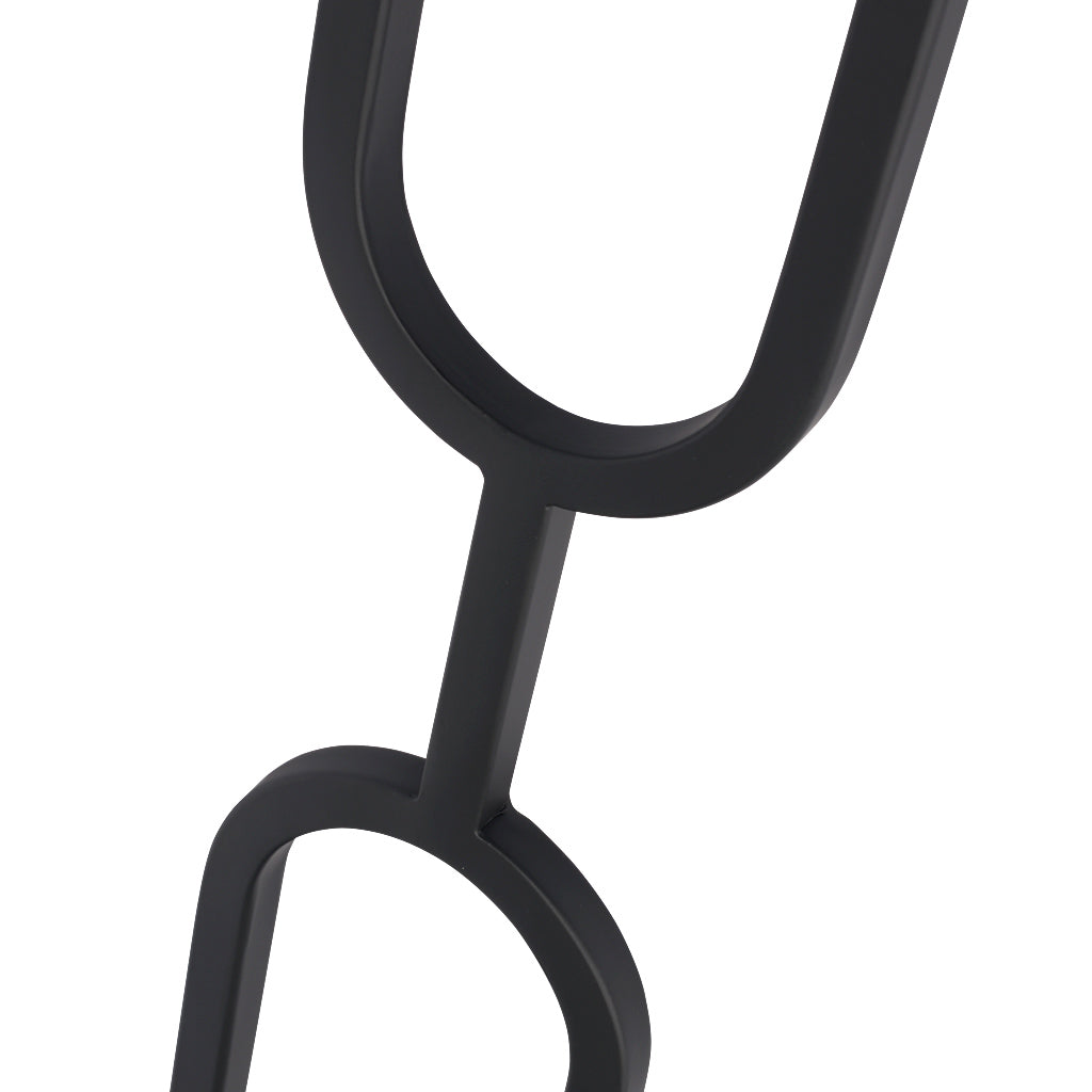 PL136 12mm Square Hollow Bar Double Oval Panel Black