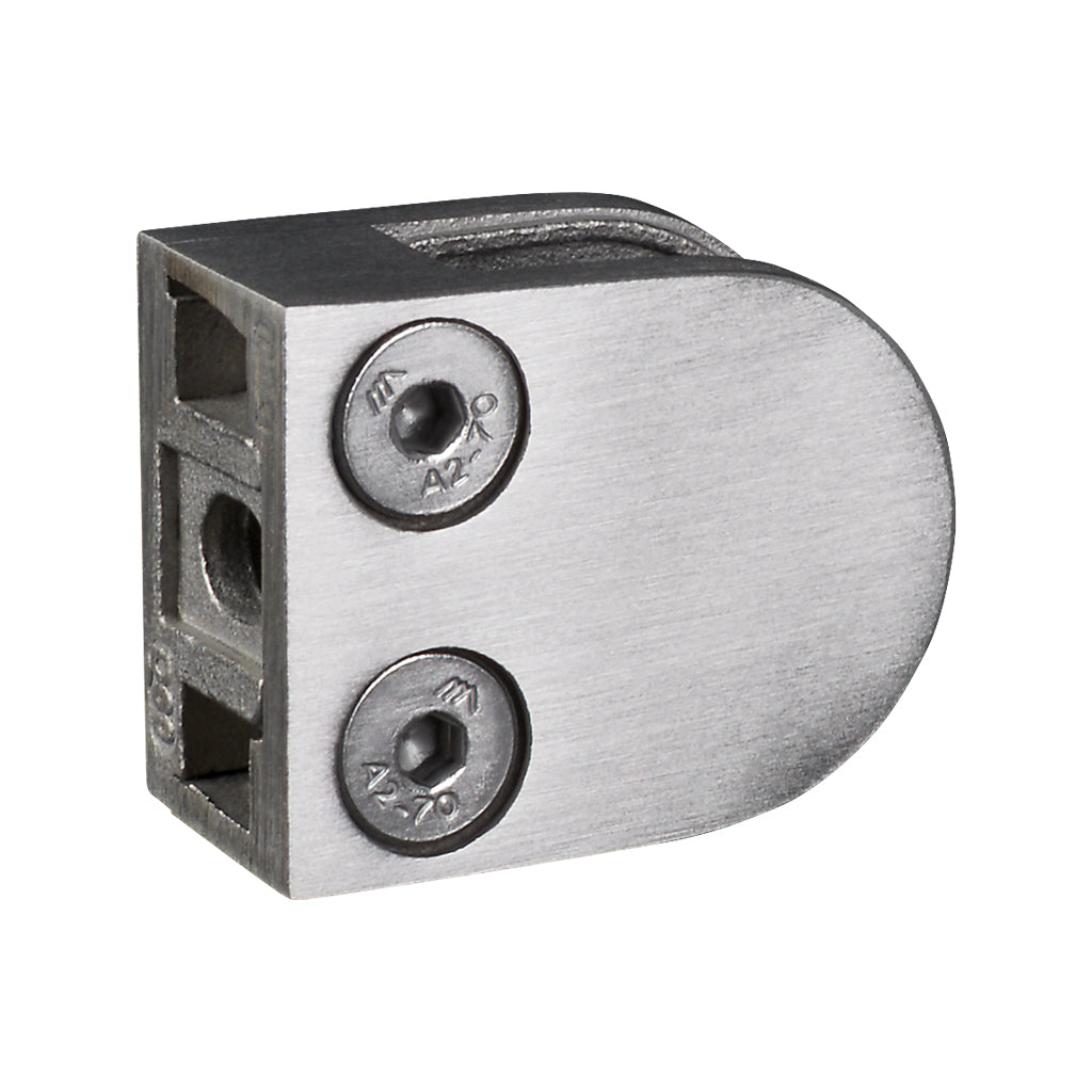 304 Stainless Steel Mini D Glass Clamp To Suit Flat 4mm & 6mm Glass