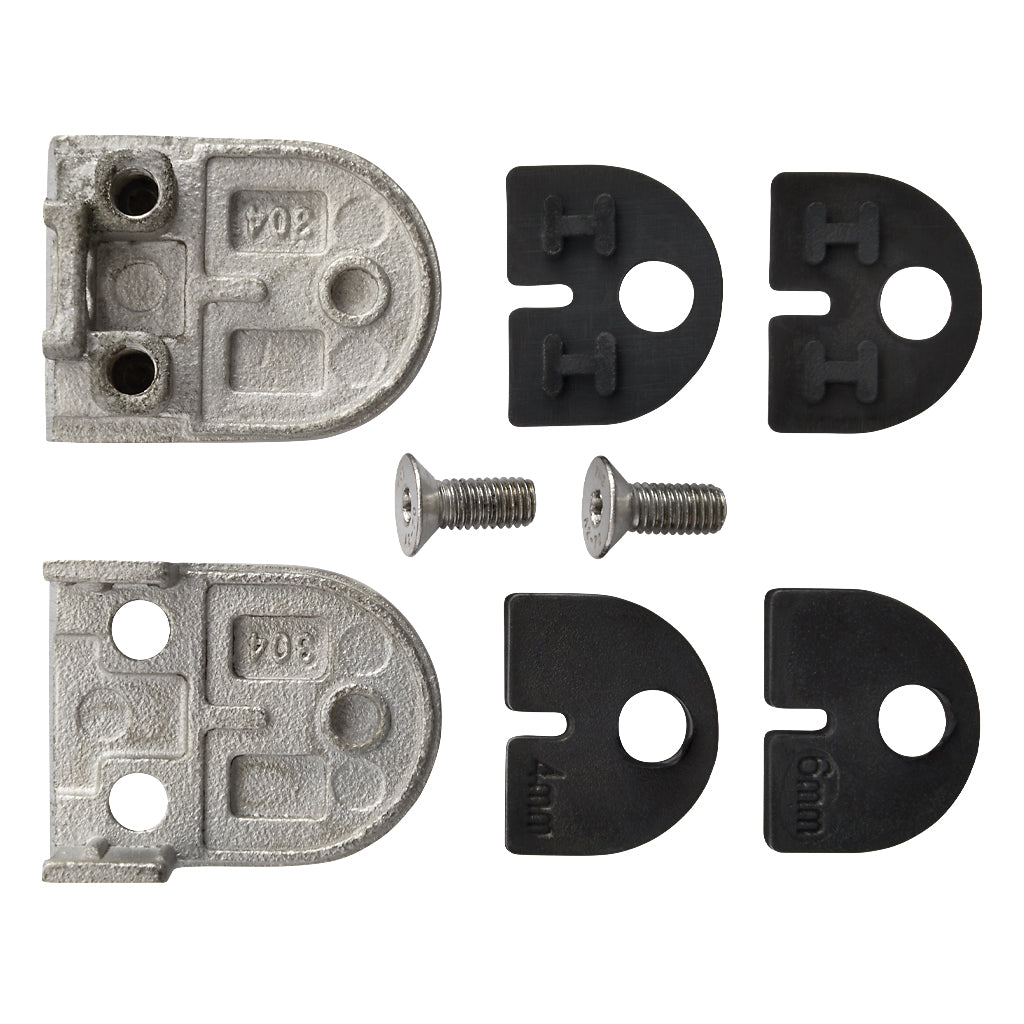 304 Stainless Steel Mini D Glass Clamp To Suit 42.4mm Post - 4mm & 6mm Glass