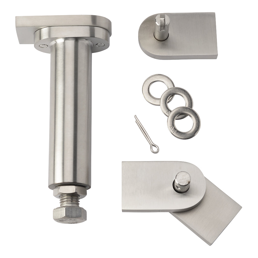 316 Stainless Steel Self Closing Sprung Gate Hinge Set For Square Section