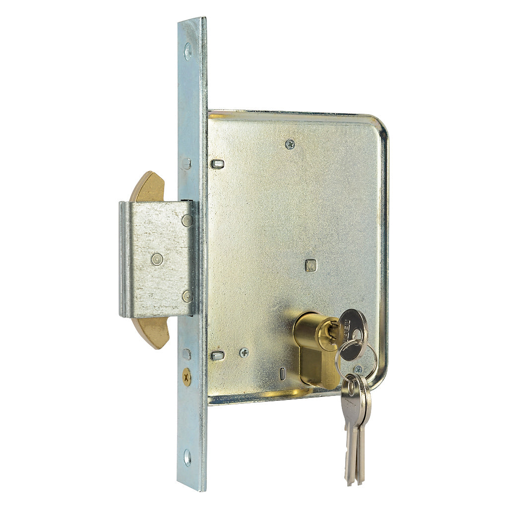 Sliding Gate Lock Double Hook With Barrel & Keys