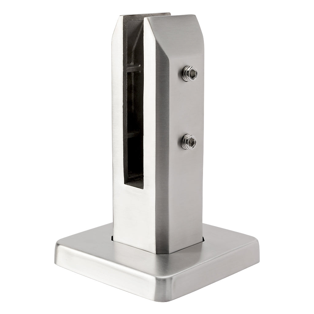 316 Stainless Steel Glass Spigot Square Base To Suit 8-15mm Glass