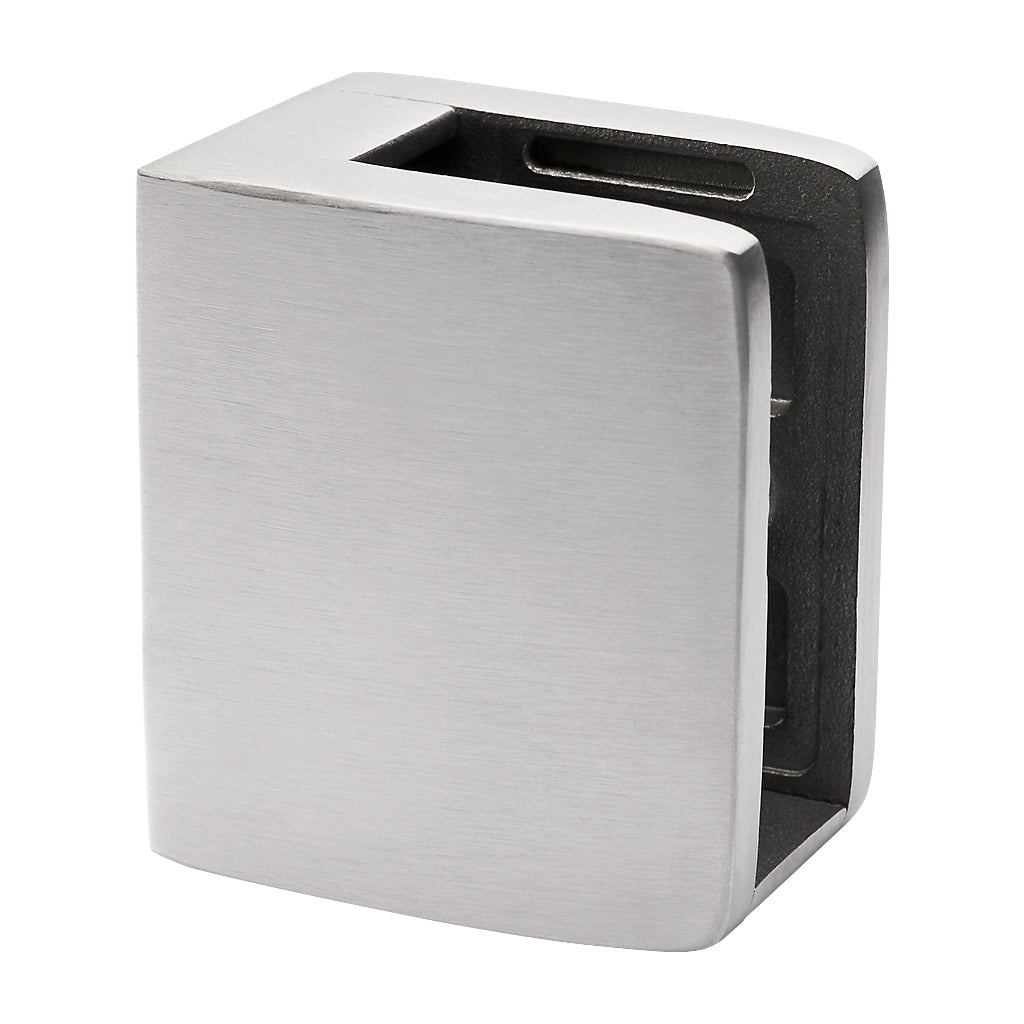 316 Stainless Steel Large Square Glass Clamp For Flat To Suit 17.52 - 21.52mm