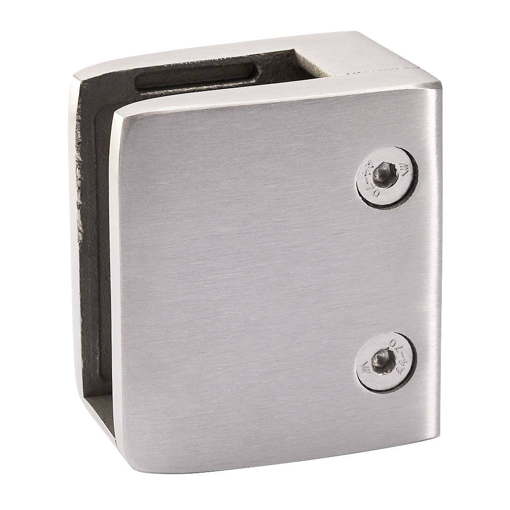 316 Stainless Steel Large Square Glass Clamp For Flat To Suit 17.52 - 21.52mm