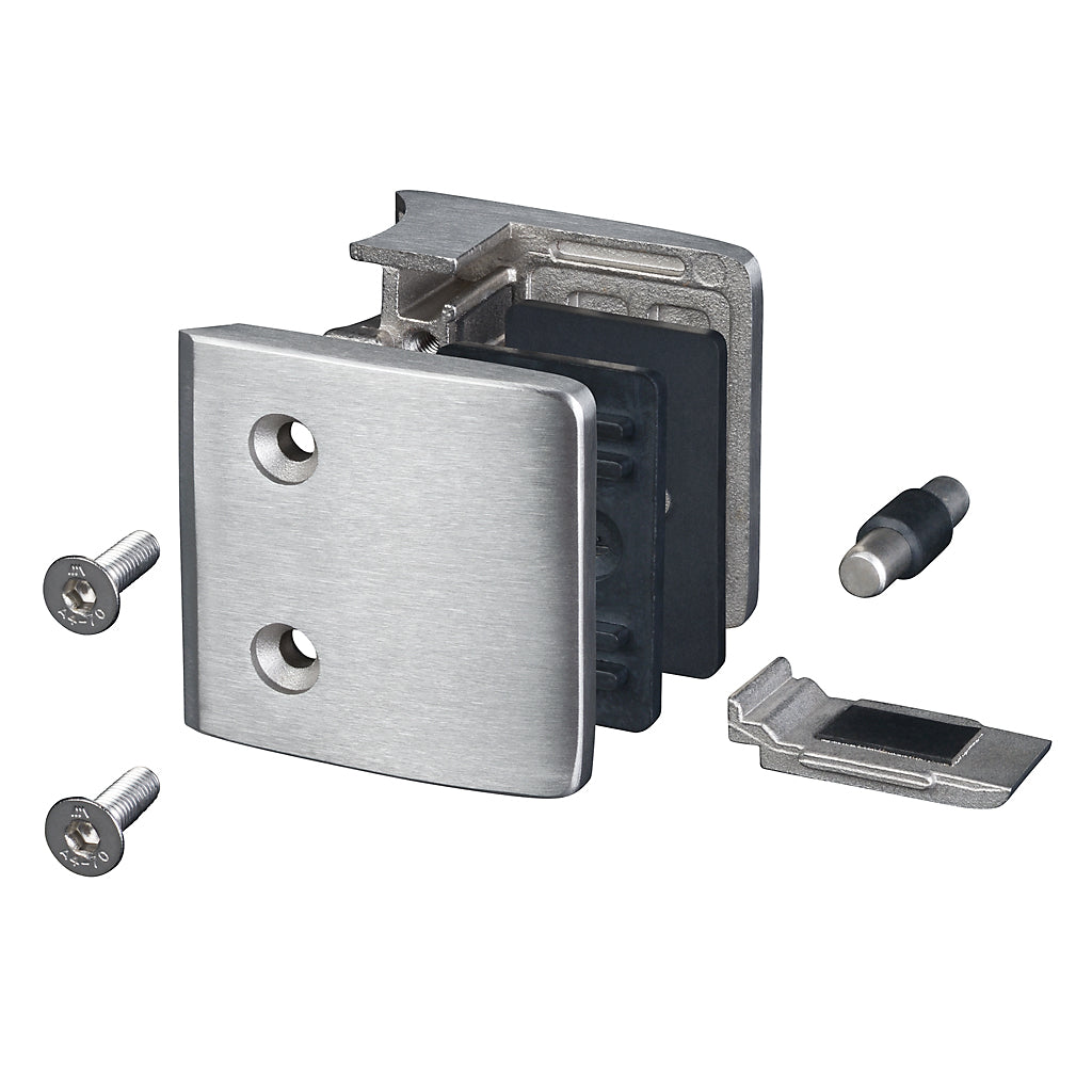 316 Stainless Steel Large Square Glass Clamp For 42.4mm Tube To Suit 17.52 - 21.52mm