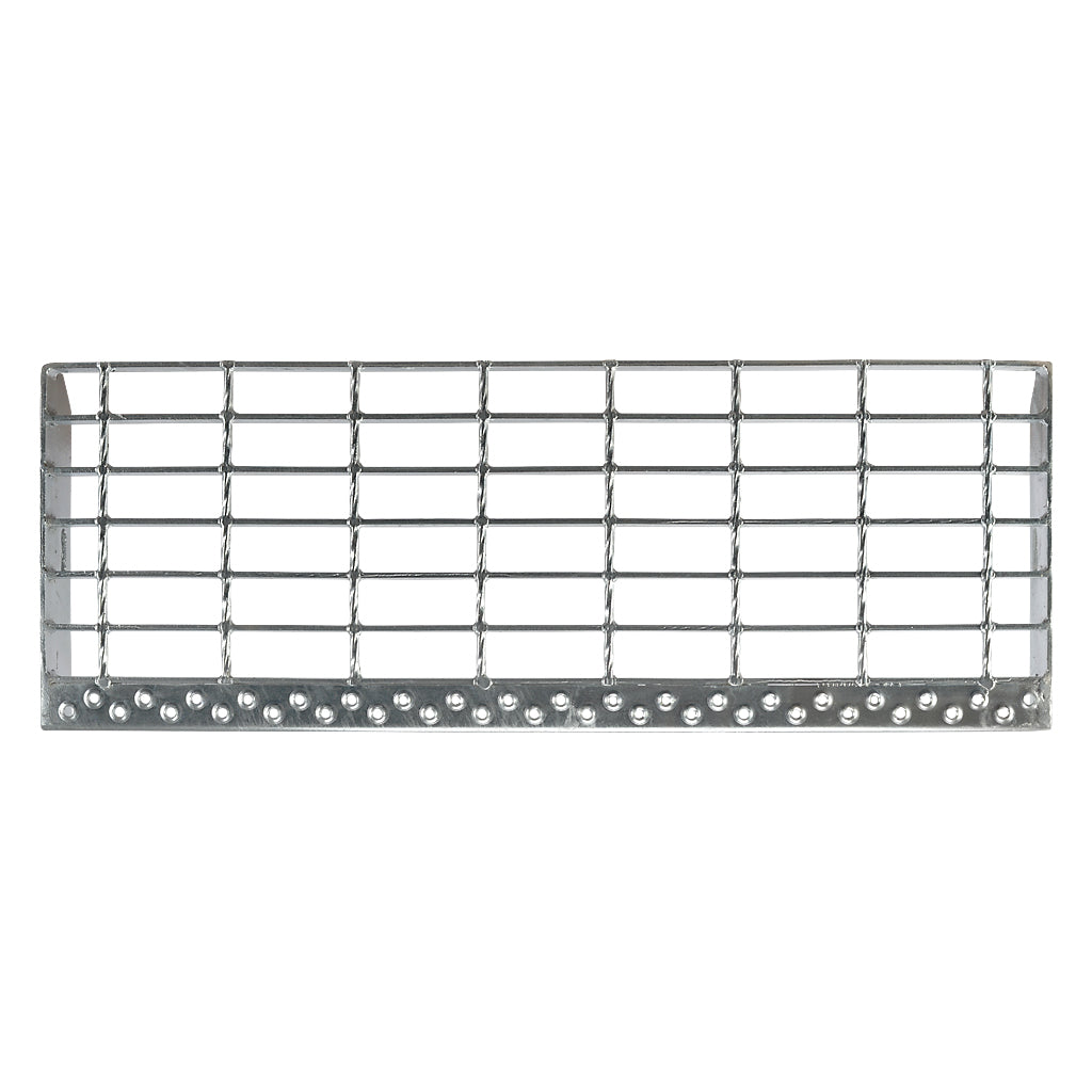 ST1 Galvanised Open Mesh Steel Stair Tread 800 x 288mm Perforated Nosing