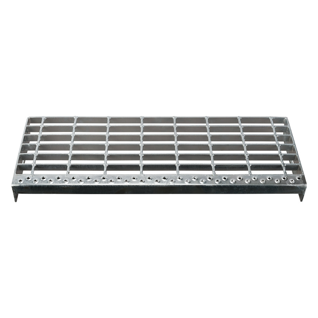 ST1 Galvanised Open Mesh Steel Stair Tread 800 x 288mm Perforated Nosing